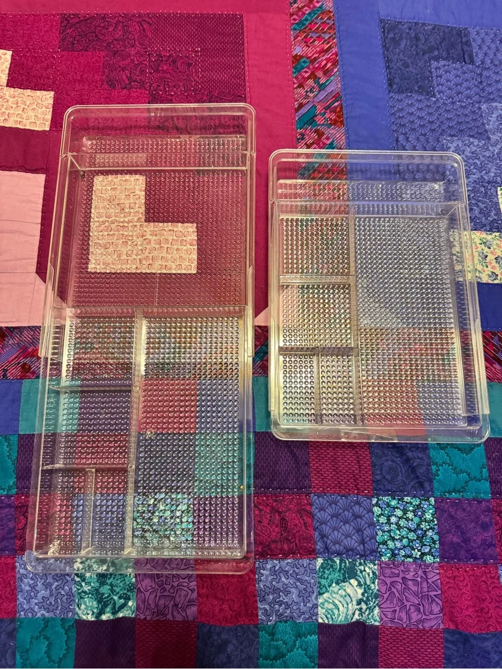 Clear Plastic Compartment Tray Organizer - White/Clear